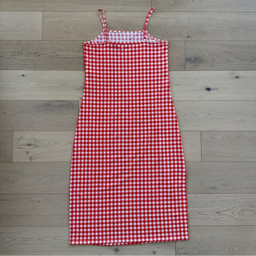Vero Moda slip midi sundress in red gingham - Picture 6 of 7